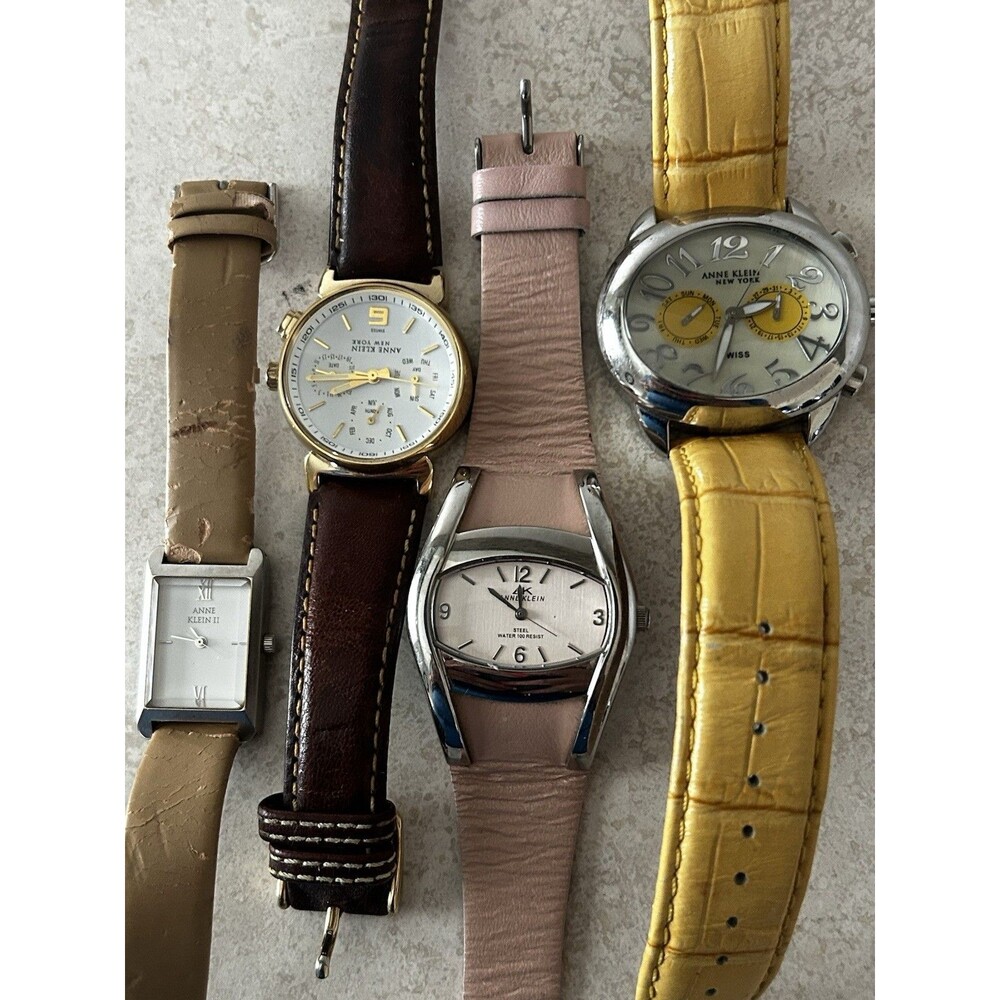 Women's Anne Klein Fashion Watch Lot of 4 Need Batteries Parts only